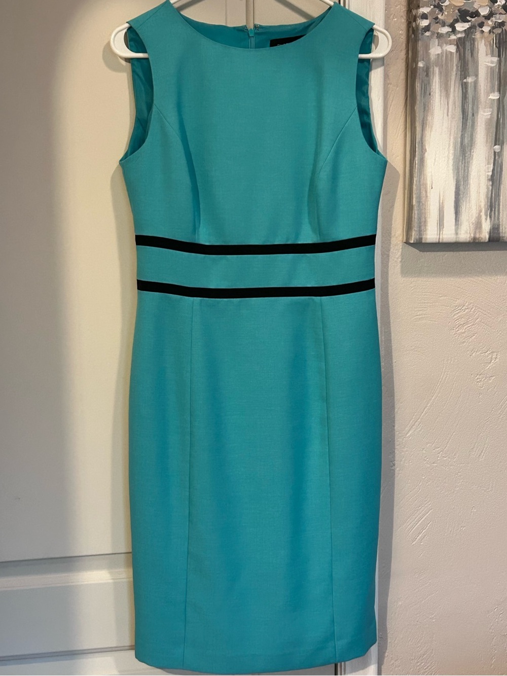 Black label Evan Picone Pretty Teal Sheath Dress